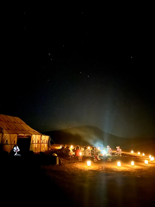camp at night