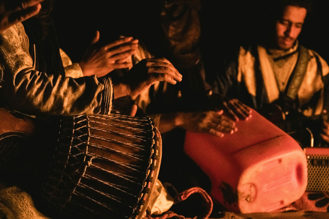 singing around the fire
